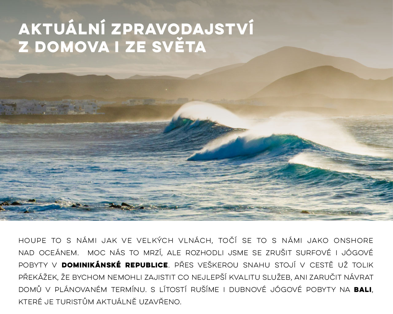 Servírujeme aktuální zprávy