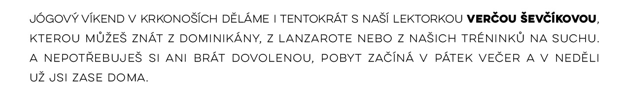 Jóga a knedlík v Krkonoších - dovolená s jógou