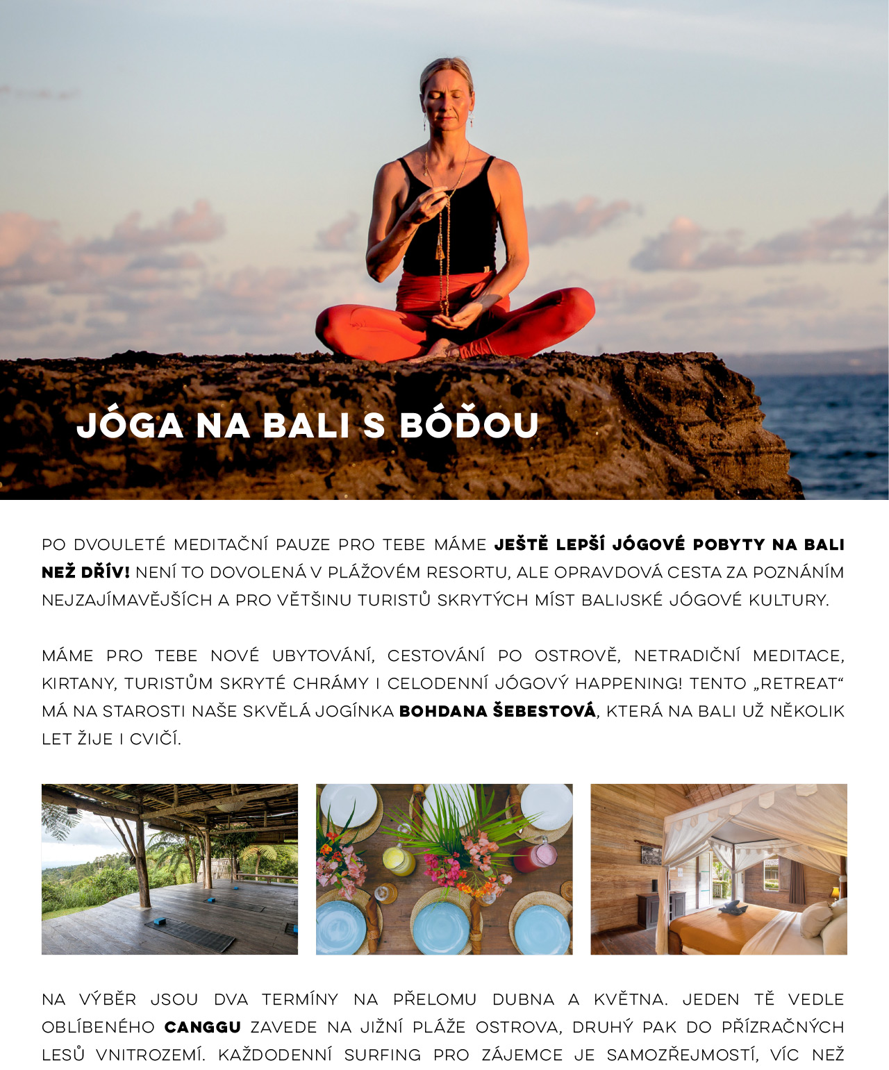 Medituj a odpočívej na Bali
